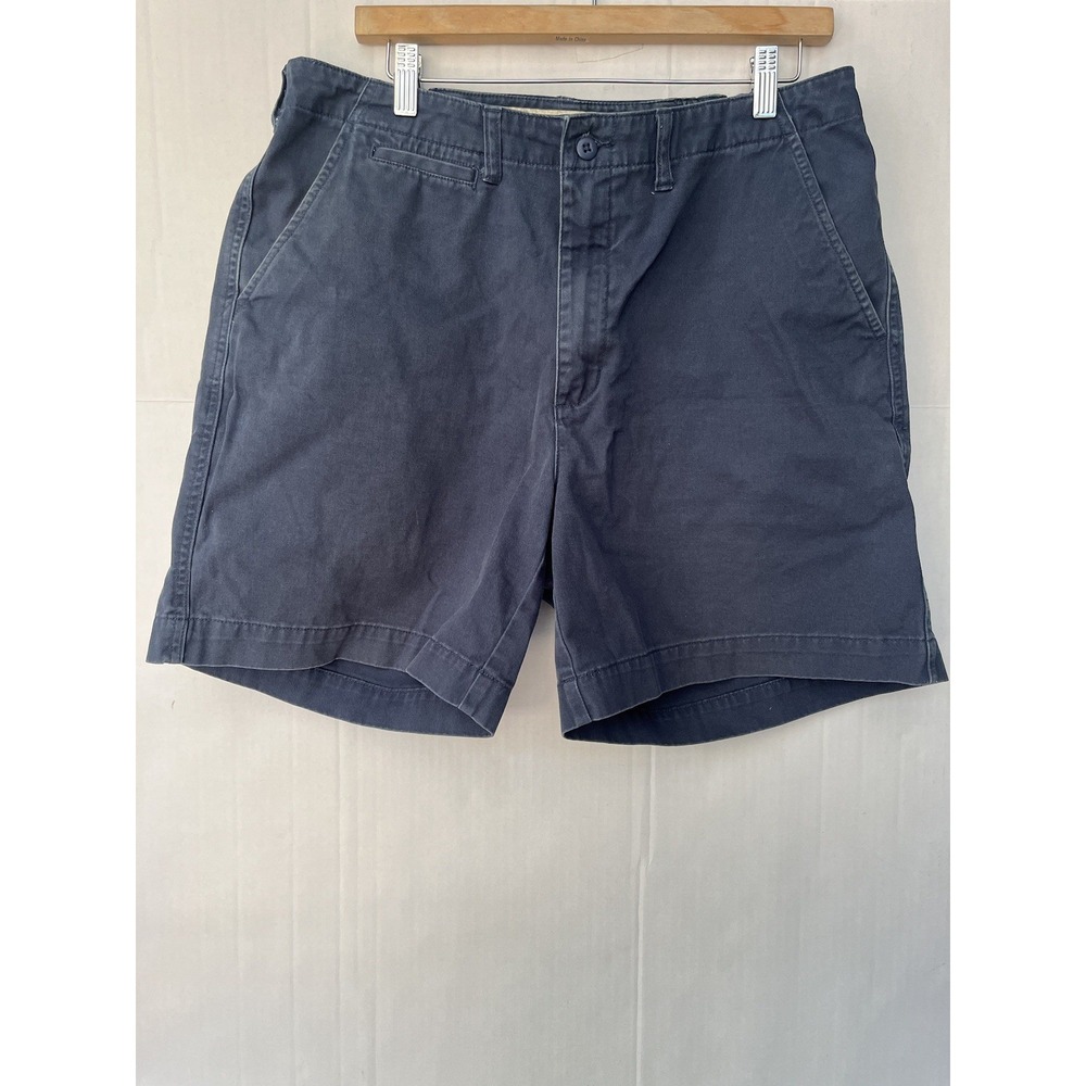 Cabela's Casuals Bermuda Shorts Women's 32 Solid Blue Flat‎ Front